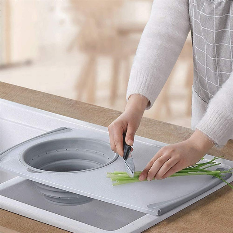 CasaSlice™ Over-The-Sink Telescopic Cutting Board & Collapsible Strainer
