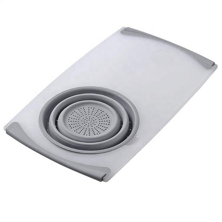 CasaSlice™ Over-The-Sink Telescopic Cutting Board & Collapsible Strainer
