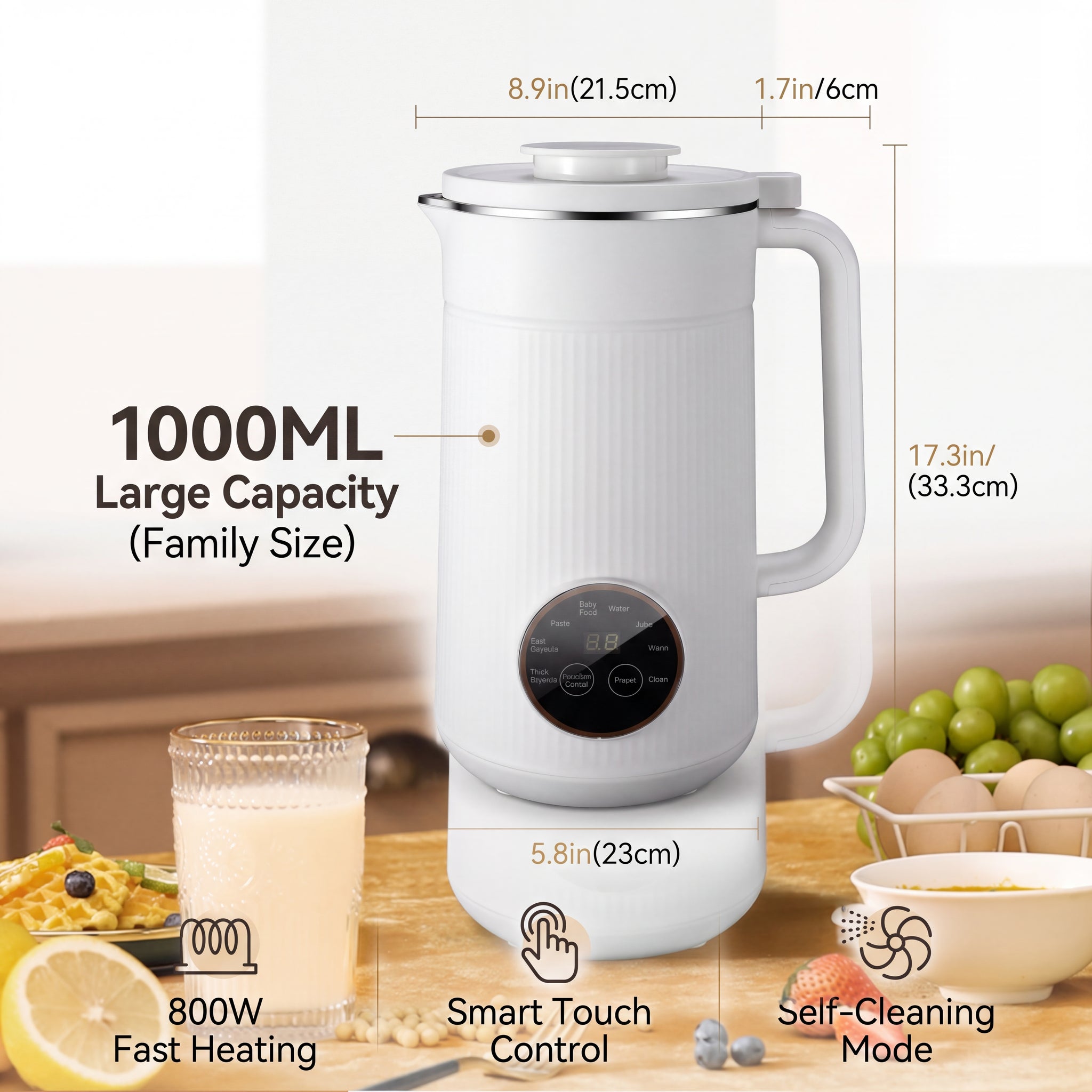 NutriBlend™ 8-in-1 Smart Nut Milk & Hot Soup Maker Bundle (Includes Free Recipe E-Book + $25 Gift Card)