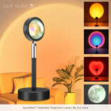 Aura Projection Lamp - Sunset, Moon & RGB