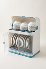 DishShield™ Dust-Proof Covered Dish Drying Cabinet