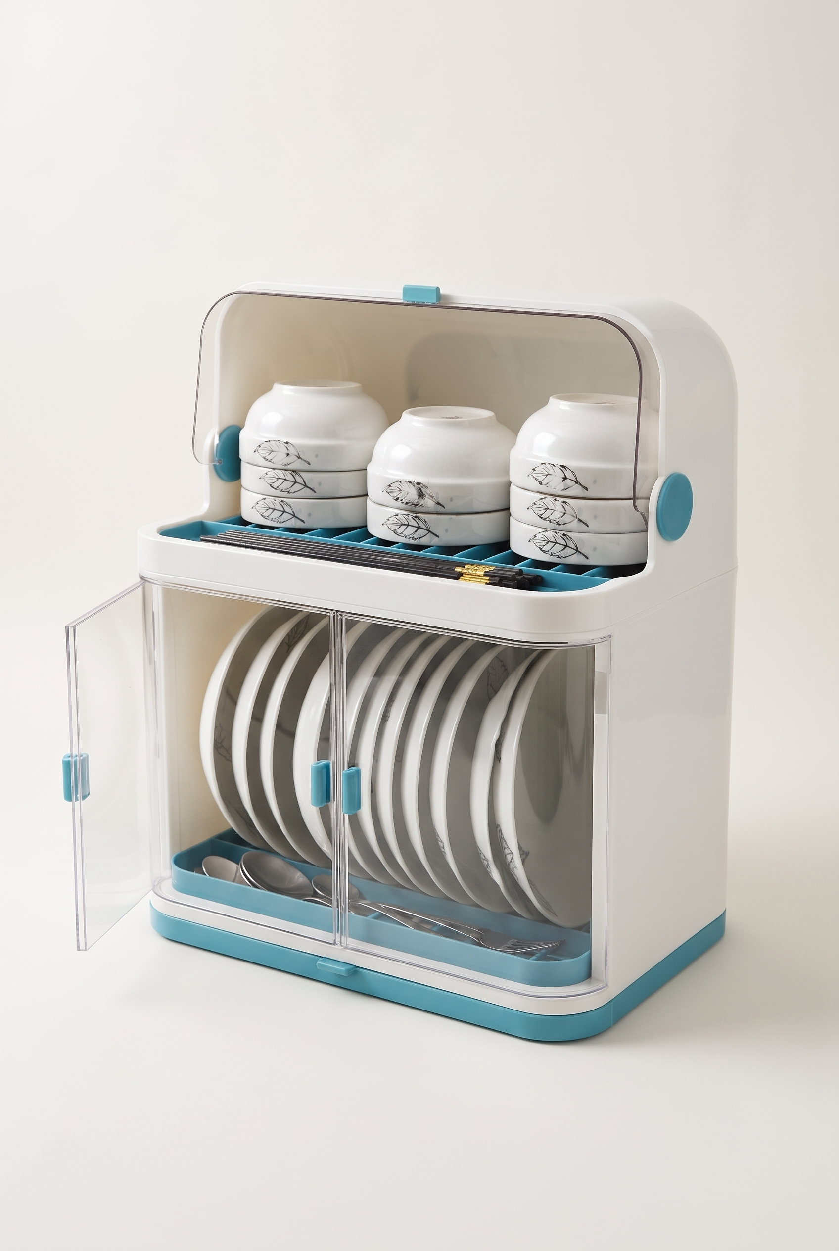 DishShield™ Dust-Proof Covered Dish Drying Cabinet
